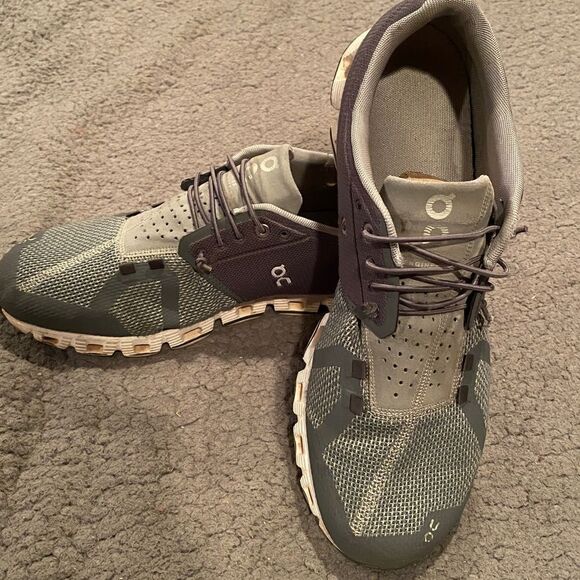 On Cloud Running Cloud 5 Men’s Size 10.5 Olive & Grey - Picture 2 of 12